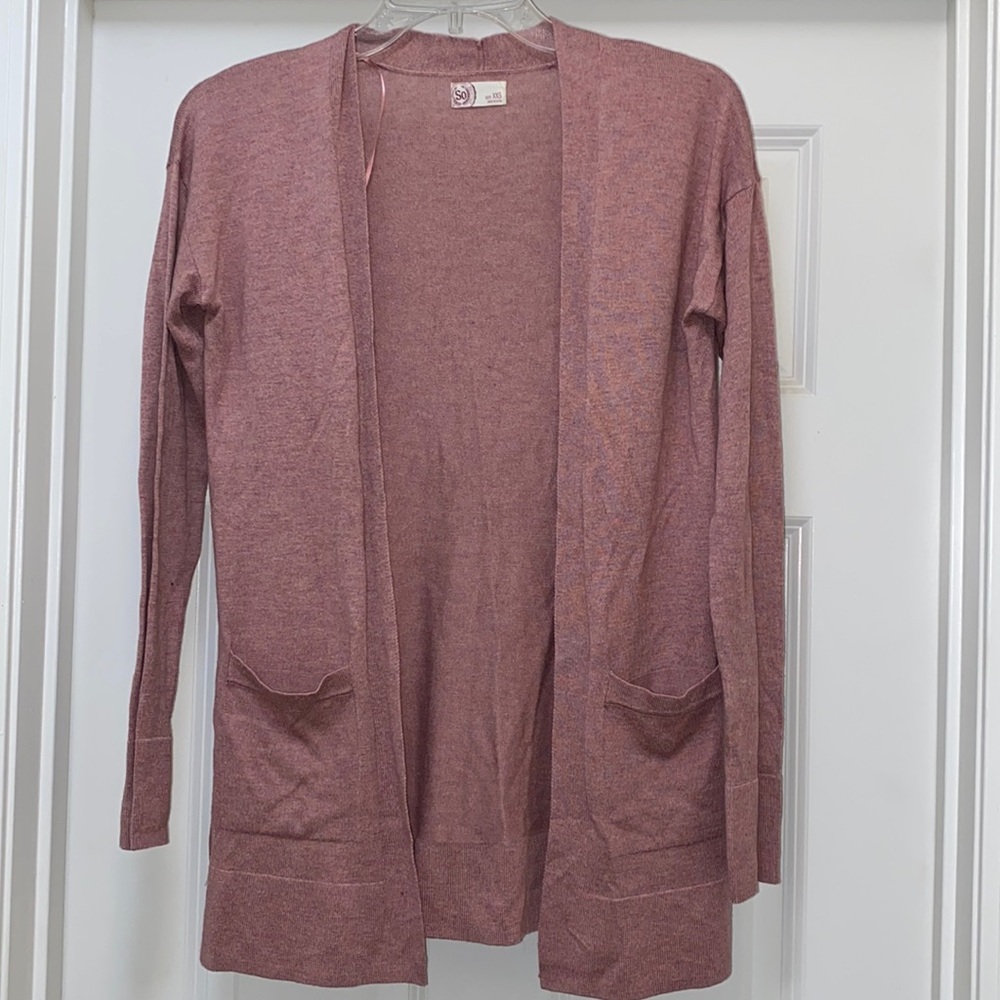 SO rose lightweight long cardigan size XXS